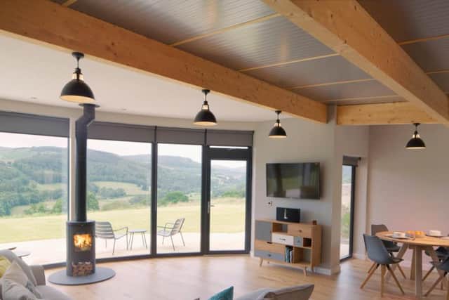 Livingroom with a view at Rink Hill near Galashiels in the Scottish Borders