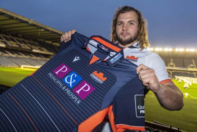 Pierre Schoeman says he is excited about his long-term future after signing a contract extension with Edinburgh. Picture: Bill Murray/SNS/SRU