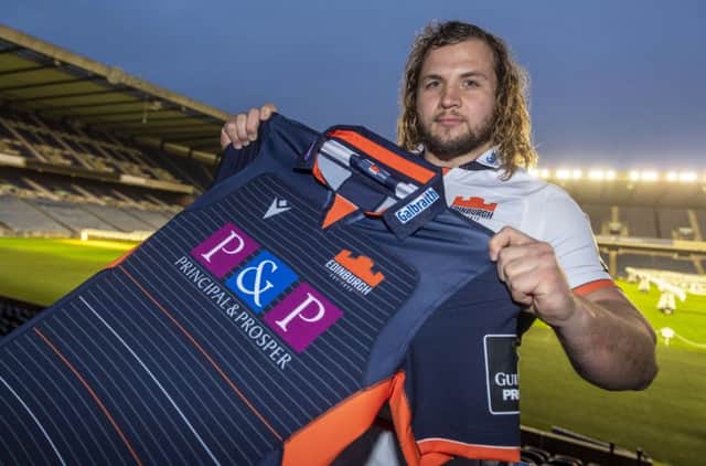 Pierre Schoeman says he is excited about his long-term future after signing a contract extension with Edinburgh. Picture: Bill Murray/SNS/SRU