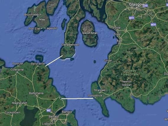 The two proposed bridge routes.