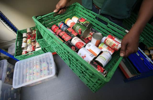 Food being sorted at a food bank. (Picture: PA)