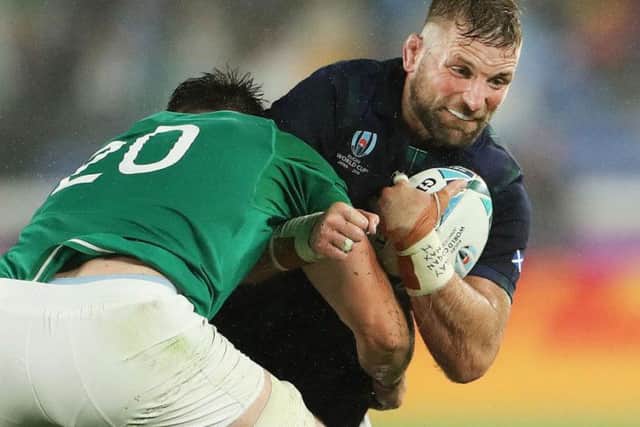 John Barclay in action for Scotland against Ireland at the 2019 World Cup.