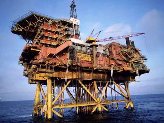 Shell's Brent Alpha platform in the North Sea. Picture: SWNS