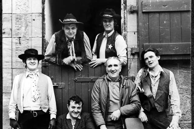 The Cowboys met and worked at British Aluminium in Falkirk and spent their spare time and money making Western films in and around the town. PIC: Contributed.