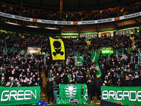 The Green Brigade section was full once again for the visit of Hamilton