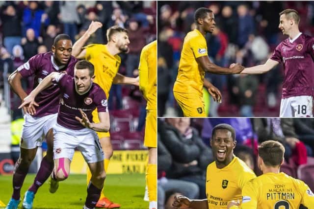 Steven MacLean rescued a point for Hearts after Marvin Bartley's acrobatic, and unexpected, opener