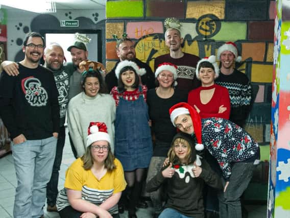 The Olive Grove All-Star Choir recorded festive single "Christmas, Burn It All" at Castlemilk Youth Centre in Glasgow.