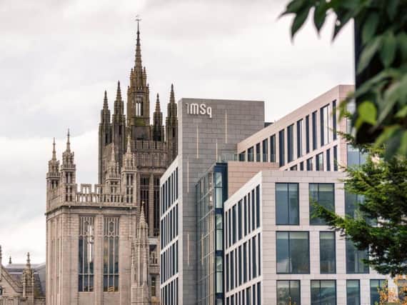 The Marischal Square development against the backdrop of Marischal College. Picture: Contributed