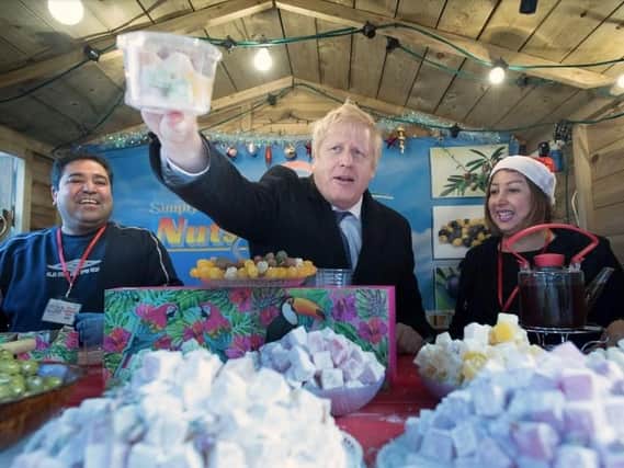 Prime Minister Boris Johnson campaigns in Salisbury