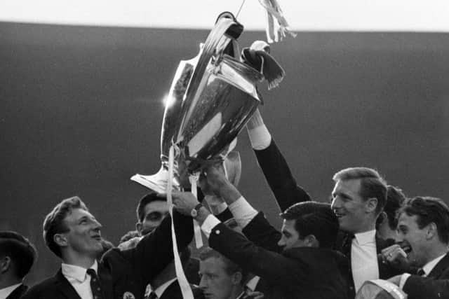 Celtic's Lisbon Lion side lift the 1967 European Cup with their win against Inter-Milan described as a defining moment for the Irish diaspora in Scotland. PIC: SNS Group.