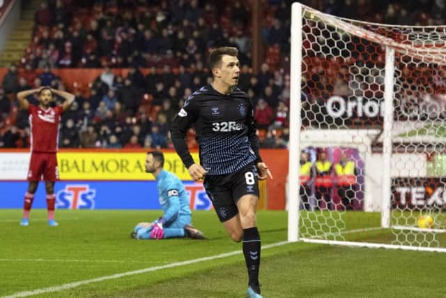 Rangers' Ryan Jack scored against his former Aberdeen on Wednesday. Picture: Alan Harvey / SNS