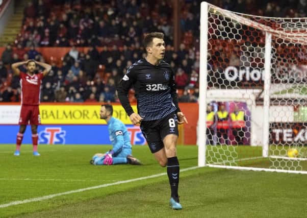 Rangers' Ryan Jack scored against his former Aberdeen on Wednesday. Picture: Alan Harvey / SNS