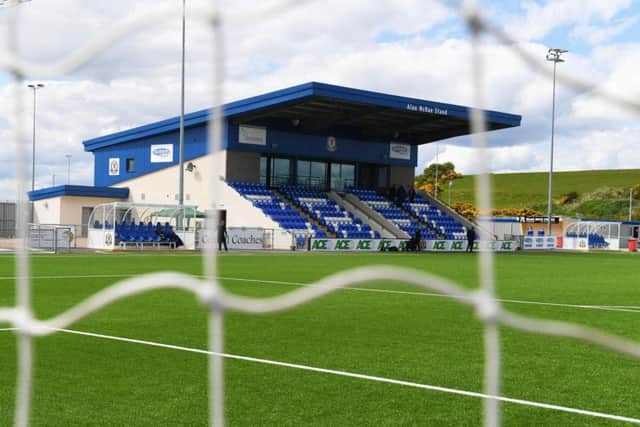 A general view of Cove's Balmoral Stadium