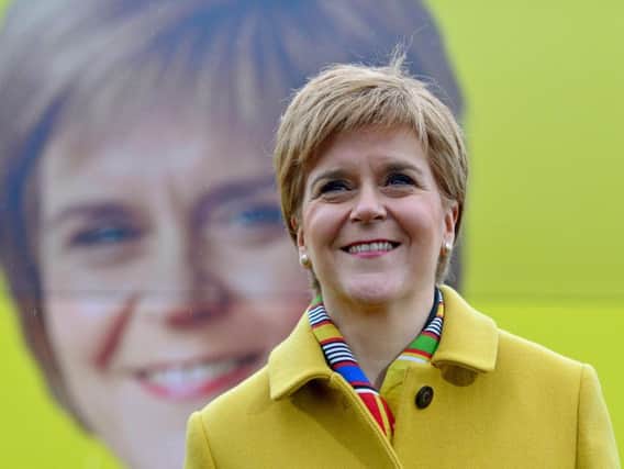 Ms Sturgeon spoke out on her party's newly unveiled bus with "Stop Brexit" emblazoned on the side.