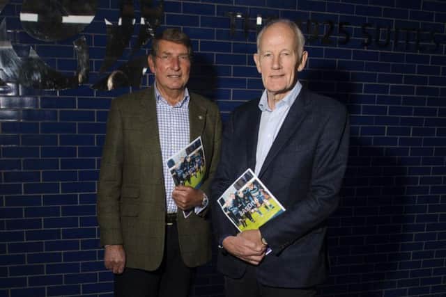 Norman Murray, left, and Sir Bill Gammell unveil their governance review of Scottish Rugby. Picture: Paul Devlin/SNS