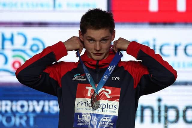 Duncan Scott with his silver medal. Picture: Ian MacNicol/Getty