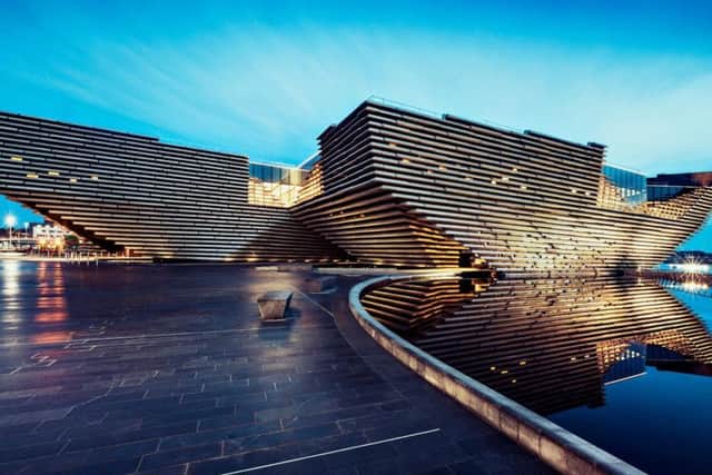 The V&A Dundee (pictured) and the National Museum of Scotland in Edinburgh are two of only three nominations in the UK