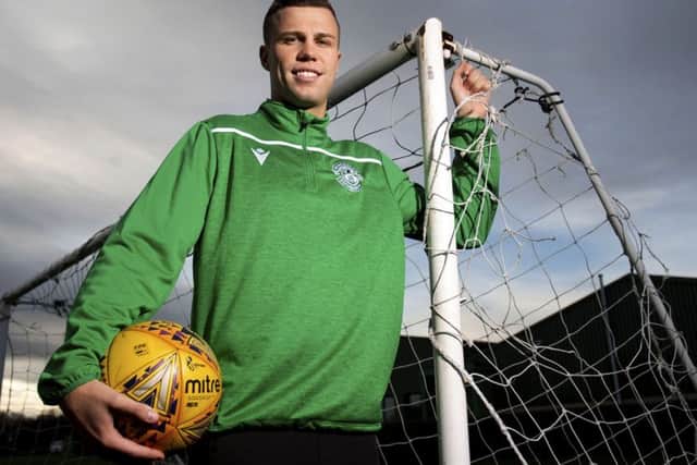 Hibs' Swiss striker Florian Kamberi. Picture: Gary Hutchison/SNS