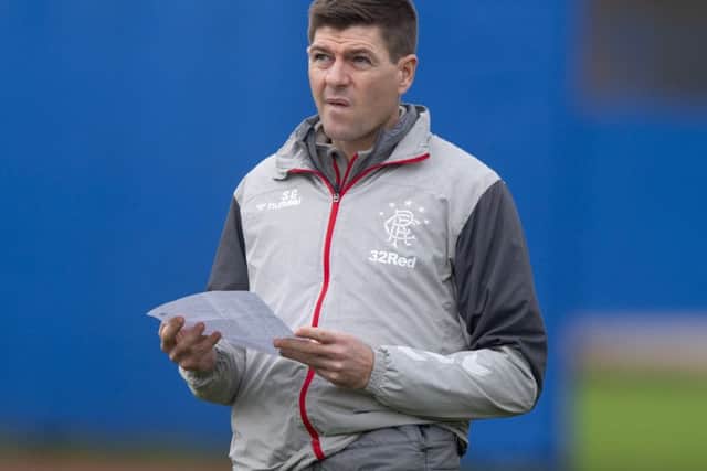 Rangers boss Steven Gerrard at training ahead of the Btefred Cup final. Pictiure: Alan Harvey/SNS