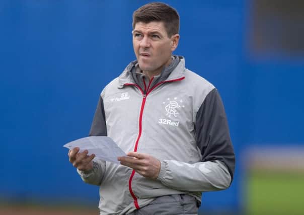 Rangers boss Steven Gerrard at training ahead of the Btefred Cup final. Pictiure: Alan Harvey/SNS