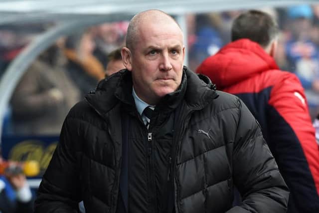 Mark Warburton while in charge of Rangers.