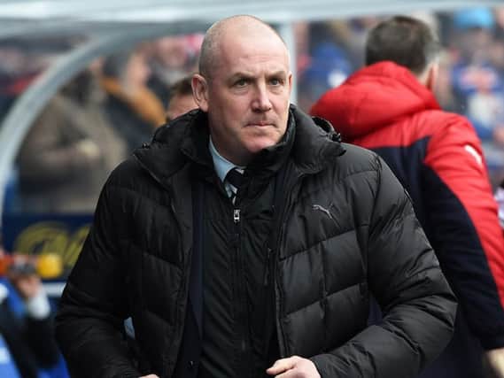Mark Warburton while in charge of Rangers.