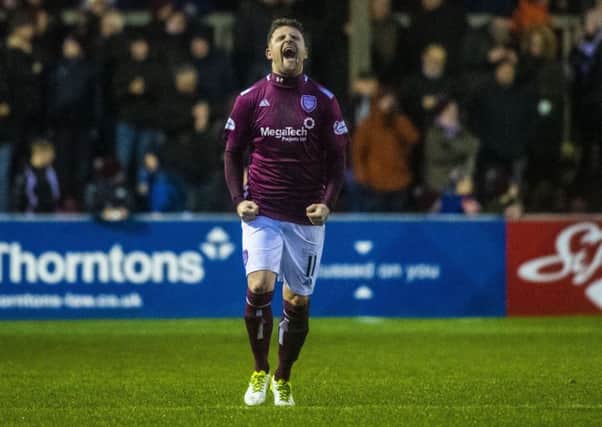Arbroath's Bobby Linn celebrates the goal that "Messi would have been proud of". Picture: Euan Cherry / SNS