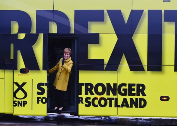 First Minster Nicola Sturgeon poses as the SNP kick off the UK General Election Campaign Bus Tour in South Queensferry. Picture: Mark Runnacles/Getty Images