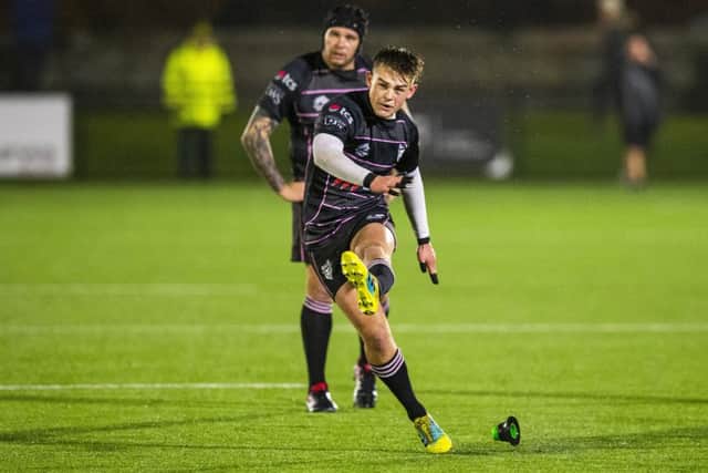 Ross Thompson was on target with a penalty for Ayrshire Bulls. Picture: Bruce White/SNS/SRU