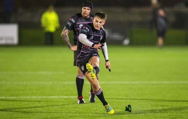 Ross Thompson was on target with a penalty for Ayrshire Bulls. Picture: Bruce White/SNS/SRU