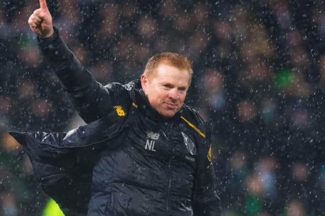 Neil Lennon celebrates at full time