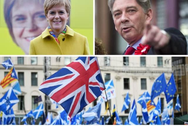 Scottish Labour leader Richard Leonard (top right) confirmed an agreement could be hatched in exchange for the Nicola Sturgeons party supporting Jeremy Corbyn in a hung parliament. Pictures: John Devlin/JPIMedia/PA