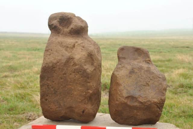 They were scattered around a hearth within the remains of structure containing three cists, two hearths and a partial ring of holes packed with broken off upstanding stones. Picture: SWNS