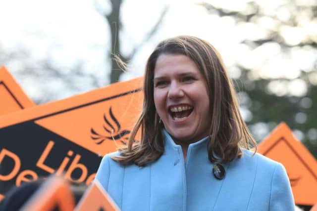 Liberal Democrat leader Jo Swinson said she has had lots of "unsolicited advice" during the election campaign - including a tip to wear lower cut tops. Picture: AFP / Getty Images