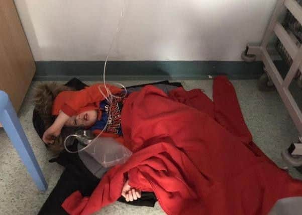 Sarah Williment's son, Jack, was rushed to the Leeds hospital by ambulance with suspected pneumonia on December 3.