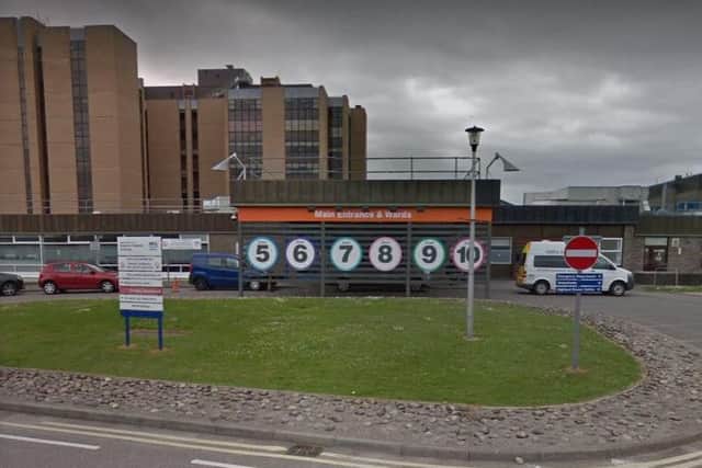 The 15-year-old was treated at the scene for minor injuries after she was hit by the vehicle outside Raigmore Hospital in Inverness. Picture: Googlemaps