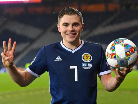 James Forrest scored a hat-trick when Scotland last played Israel in a 3-2 win last November. Picture: SNS