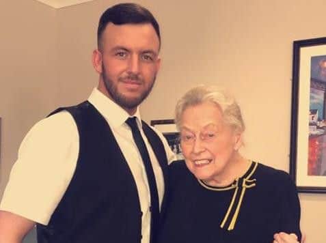 Jamie with Margaret.