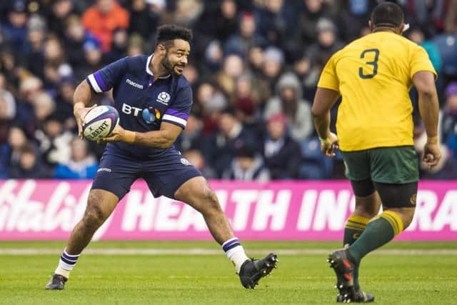 Darryl Marfo was capped three times by Scotland in the 2017 autumn Test series but made only 11 appearances for Edinburgh. Picture: Gary Hutchison/SNS/SRU
