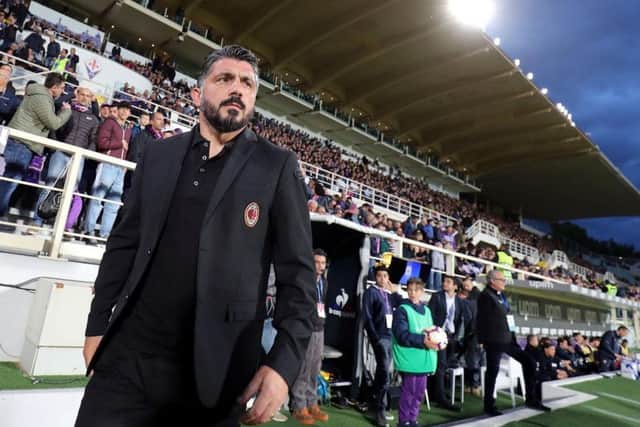 Gennaro Gattuso during his stint as AC Milan boss