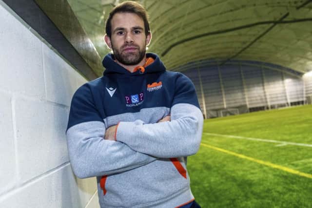 Edinburgh's Nic Groom takes a break from training at the Oriam. Picture: Bill Murray / SNS