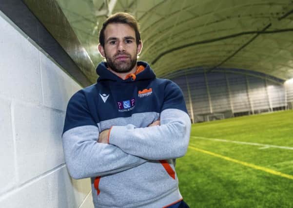 Edinburgh's Nic Groom takes a break from training at the Oriam. Picture: Bill Murray / SNS