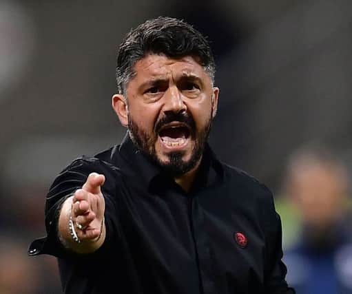 Former AC Milan coach Gennaro Gattuso has been named as the new Napoli boss. Picture: Marco Bertorello/AFP via Getty