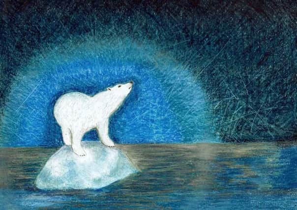Arctic Polar Bear on Melting Glacier, designed by Annie Lennox OBE