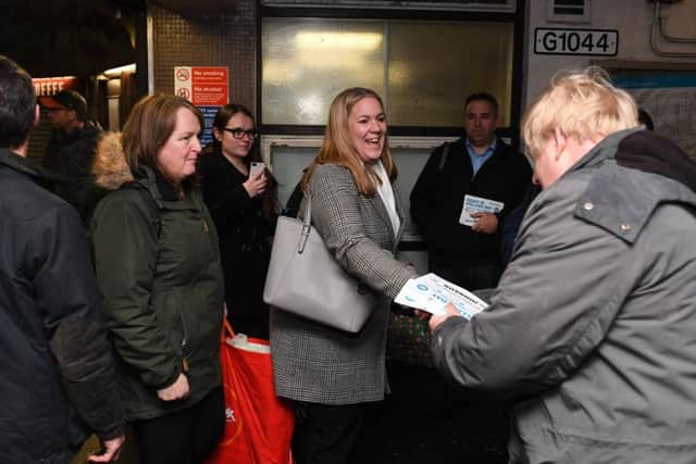 Boris Johnson meets with constituents in his Oxbridge and South Ruislip constituency on election night in a final push for votes