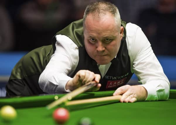 John Higgins overtook fellow Scot Stephen Hendry by recording his 776th century break as he lost to Jack Lisowski in Glasgow. Picture: SNS.