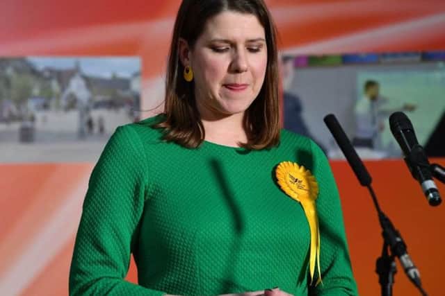 Jo Swinson was the night's major casualty losing her Dunbartonshire East seat to SNP (Getty Images)