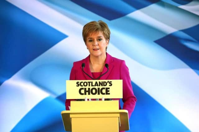 The First Minister, whose party won 47 seats in yesterday's General Election, said the SNP's success "reinforcesand strengthens the mandate" to ensure a second vote. Picture: PA