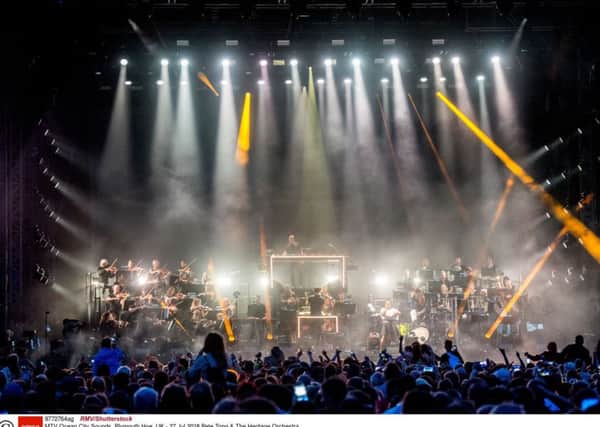 Pete Tong and the 65-piece The Heritage Orchestra. Picture: RMV/Shutterstock