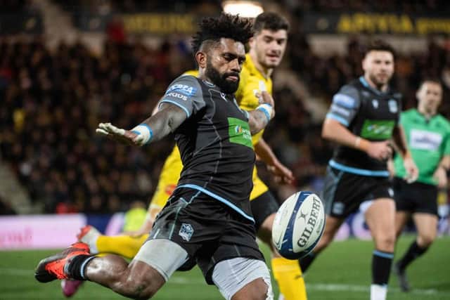 Niko Matawalu helped Glasgow turn things round in La Rochelle. Picture: AFP/Getty